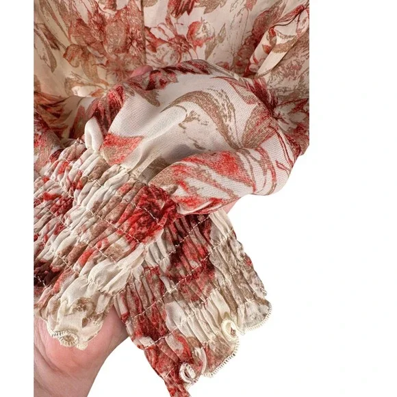 Kate and Lily Floral Print Long Sleeve Maxi Dress Women's Size 4 - Picture 5 of 8